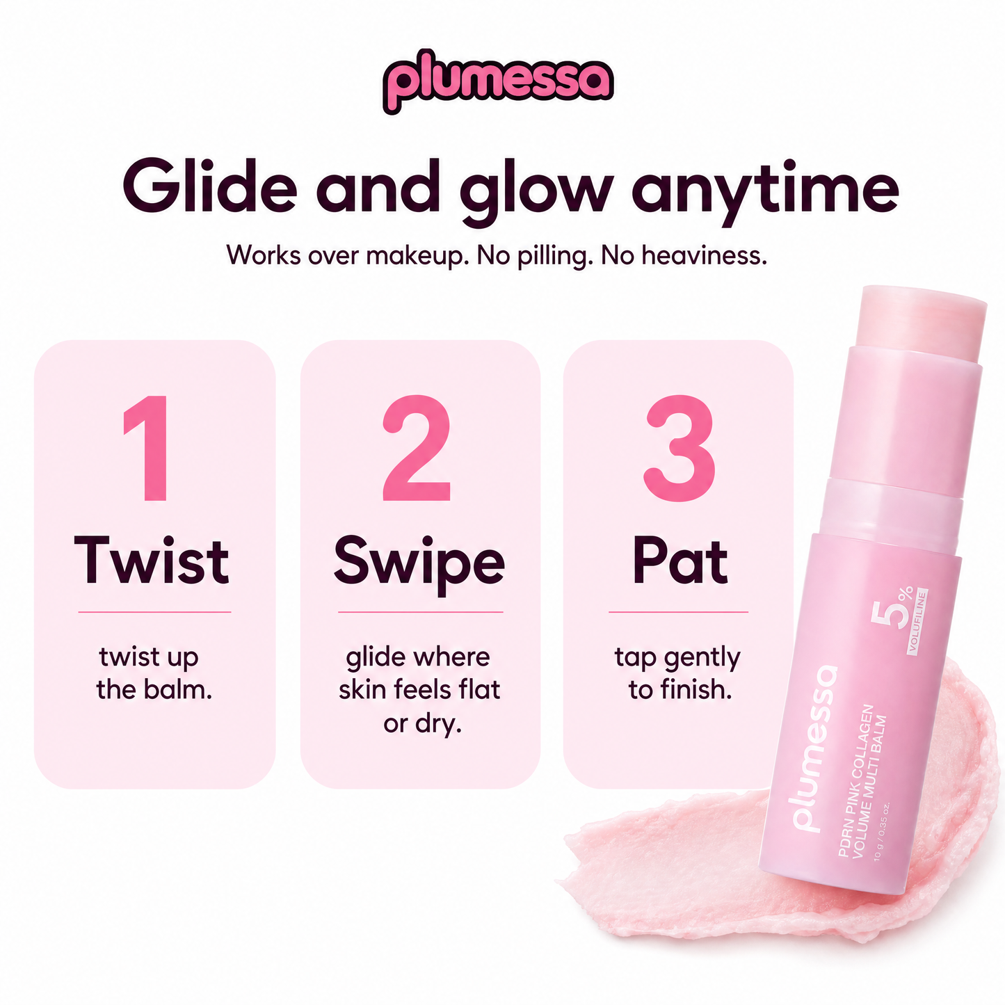 Plumessa™ Korean PDRN Pink Collagen Volume Multi Balm